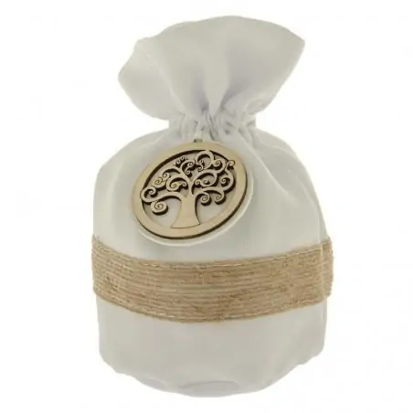 SACCHETTI PORTACONFETTI MATRIMONIO CON ALBERO DELLA VITA IN