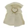 SACCHETTO BOMBONIERA MATRIMONIO CON FIOCCO E CUORE IN LEGNO