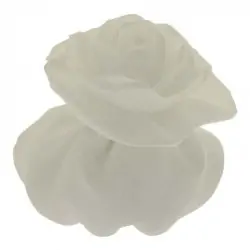SACCHETTI STOFFA BOMBONIERE CON FIORE CIUFFO CM.13 BIANCO