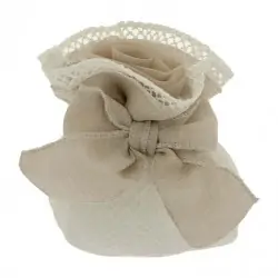 SACCHETTI PORTA CONFETTI TENEREZZA BAG QUADRO CM.10 TORTORA