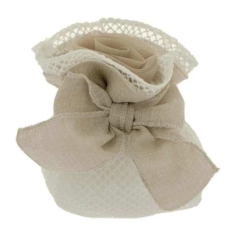 SACCHETTI PORTA CONFETTI TENEREZZA BAG QUADRO CM.10 TORTORA