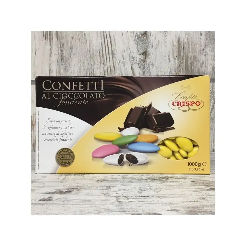 Confetti al cioccolato fondente giallo