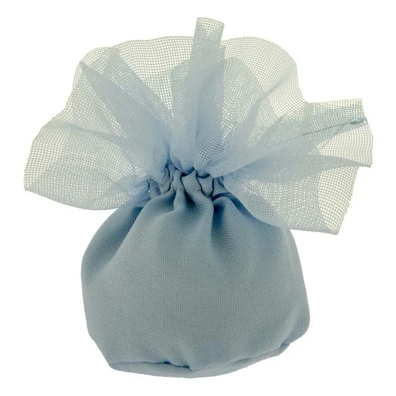 SACCHETTI PORTACONFETTI CIUFFO BAG PALLA CM.10 CIELO