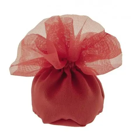 SACCHETTINO PORTACONFETTI CIUFFO BAG PALLA CM.10 ROSSO