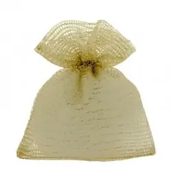 sacchetti nozze d'oro in rete e organza