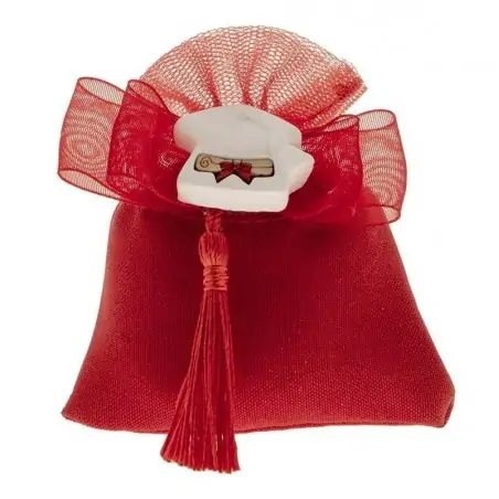 sacchetti confetti laurea con gesso tocco