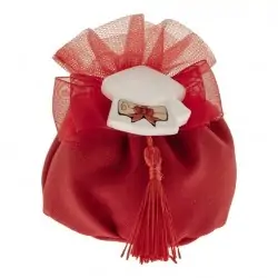 sacchetti laurea originali con gessetti tocco e nappina rossa