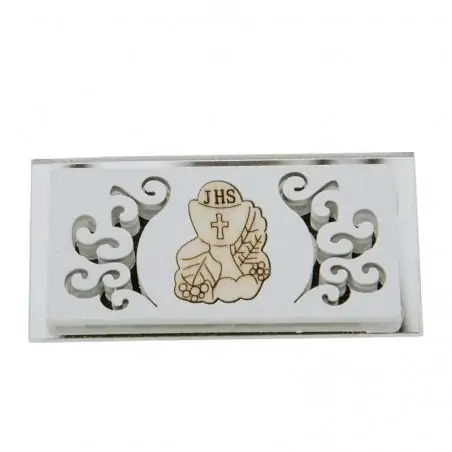 12 PZ APPLICAZIONI PER BOMBONIERE ICONA SIMBOLI COMUNIONE CM.6