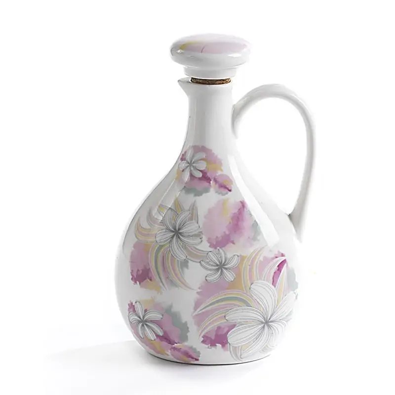 oliera bomboniera in porcellana decoro fiori