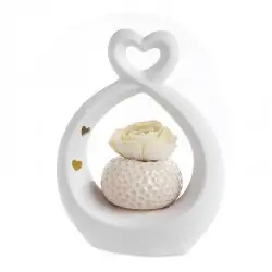 profumatori bomboniere cuore in porcellana con luce led