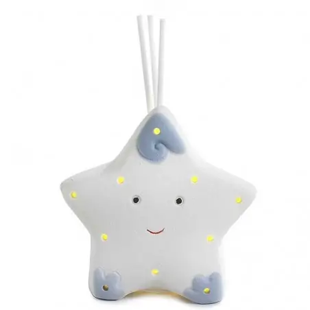 Profumatori in Ceramica Battesimo Bimbo Stella con Led