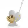 PROFUMATORE AMBIENTE CUORI ORO IN PORCELLANA CON LUCE LED