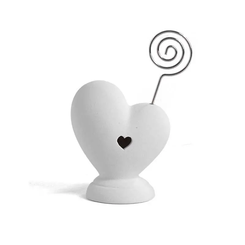 segnaposto cuore memoclip portafoto per matrimoni