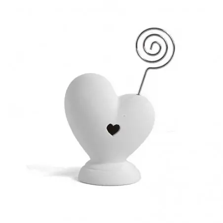 segnaposto cuore memoclip portafoto per matrimoni