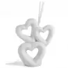 diffusore profumo ambiente 3 cuori in porcellana bianca