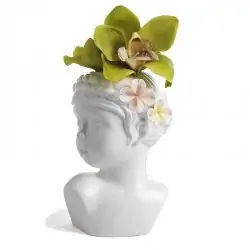 VASI PORTAPIANTE DA INTERNO RAGAZZA MEZZOBUSTO BIANCA