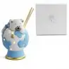 PROFUMATORI IN CERAMICA ORSETTO SU MAPPAMONDO CELESTE CON LUCE