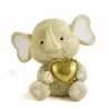 SALVADANAIO ELEFANTINO BOMBONIERE CON CUORE ORO E LUCE LED