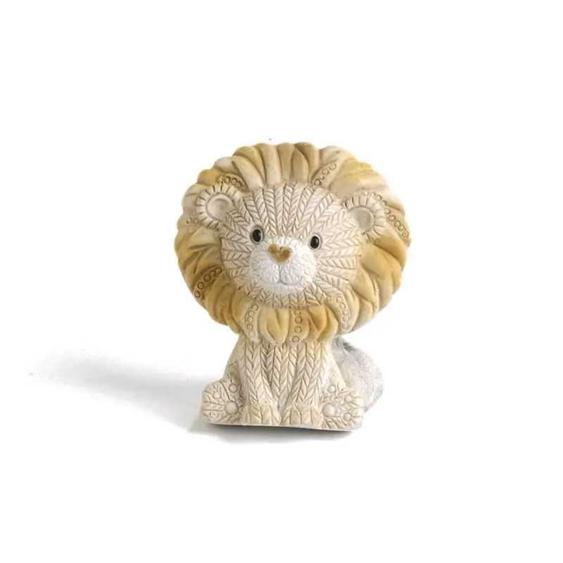 LEONCINO LANA 5 CM IN RESINA BOMBONIERE CALAMITA