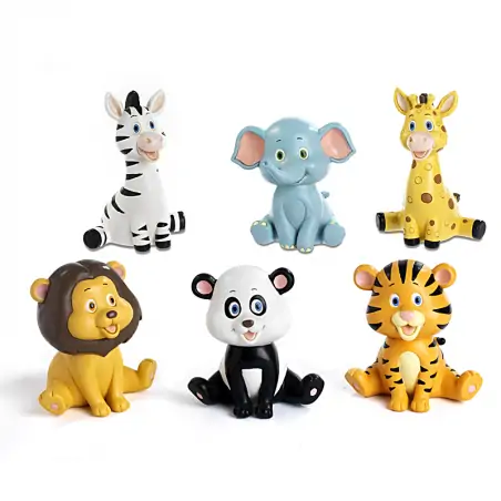 SALVADANAIO ANIMALETTI JUNGLA SPIRITOSI CM 13 IN RESINA