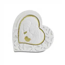 CUORE SACRA FAMIGLIA 8CM RESINA