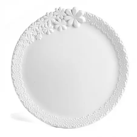 VASSOIO TONDO DECORO FIORI 32.2 CM IN CERAMICA