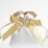sacchetti per 50 anni di matrimonio con fiocco e applicazione