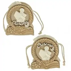 scatoline portaconfetti cresima in legno con gessetto