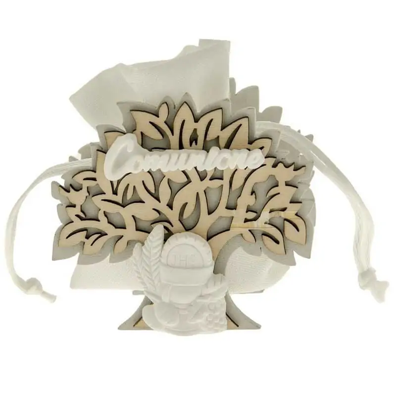 portaconfetti comunione albero della vita con gessetto