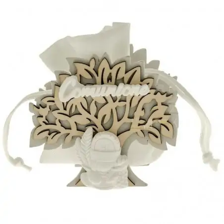 portaconfetti comunione albero della vita con gessetto