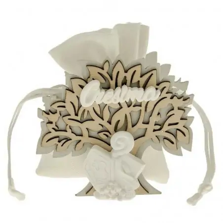 portaconfetti cresima albero della vita con gessetto