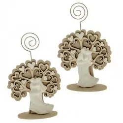 SEGNAPOSTO MATRIMONIO ALBERO DELLA VITA CON GESSETTO COPPIA