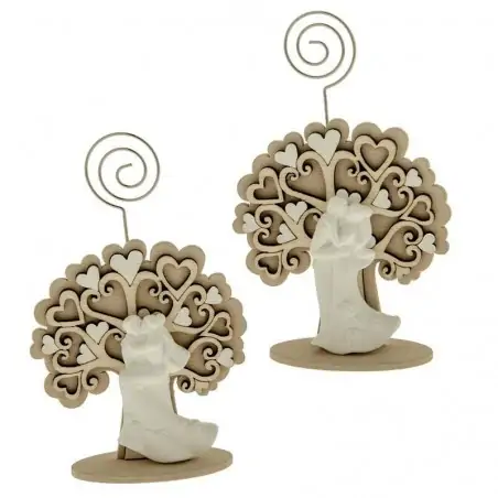 SEGNAPOSTO MATRIMONIO ALBERO DELLA VITA CON GESSETTO COPPIA
