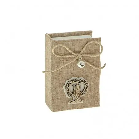 scatoline portaconfetti cresima libro con applicazione albero e