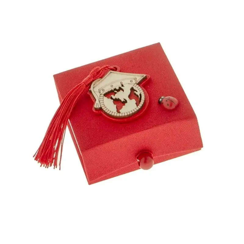 scatoline per confetti laurea con coccinella e applicazione in