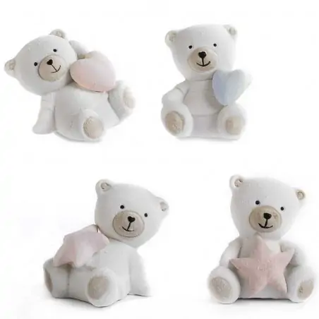 orsetti con cuore e stella bomboniere nascita e battesimo