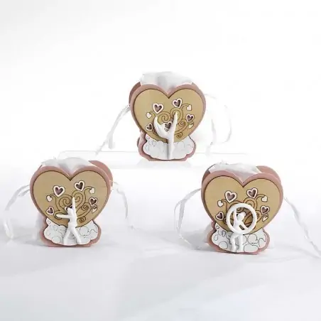 SCATOLINE PORTACONFETTI A FORMA DI CUOREI CON GESSO BALLERINA 8