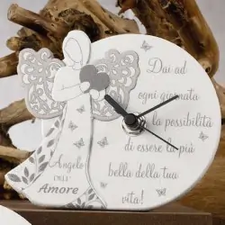 bomboniere orologio dolcicose con angelo e frase