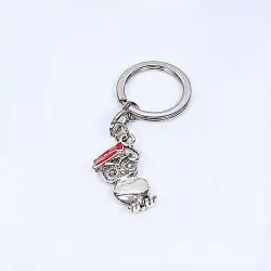 Portachiavi gufetto metallo cm. 