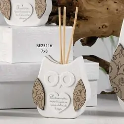 profumatori per ambiente con bastoncini gufetto con ali in