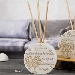 diffusori bomboniere con frase decoro albero della vita
