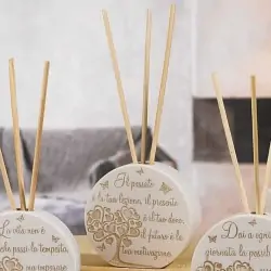 profumatori bomboniere con frase decoro albero della vita