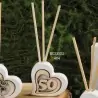 ELISA PROFUMATORE CUORE BIANCO CON APPLICAZIONE IN LEGNO 50°