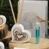 ELISA PROFUMATORE 4X4 CUORE BIANCO CON APPLICAZIONE IN LEGNO