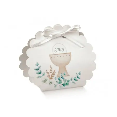 scatoline portaconfetti borsa rotonda con calice comunione