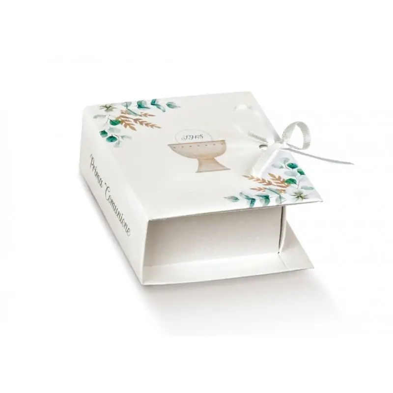 scatoline portaconfetti comunione libro con calice idea per