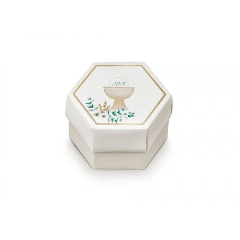 scatoline portaconfetti comunione bianche con calice idee