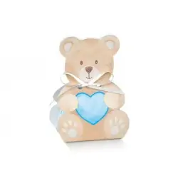 portaconfetti battesimo orsetto celeste