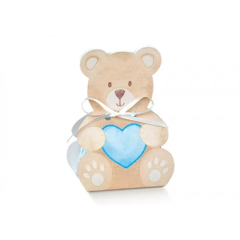 portaconfetti battesimo orsetto celeste