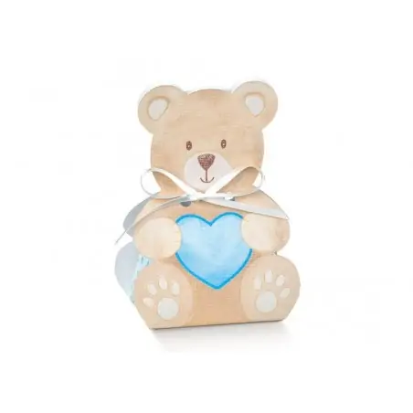 portaconfetti battesimo orsetto celeste